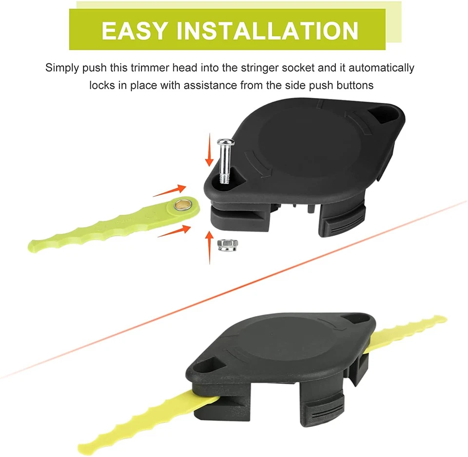 Головка лопастная для пожирателей сорняков ACFHRL2 для струнных триммеров Ryobi 18 В 24 В и 40 В с 6 - Изображение 4 из 4
