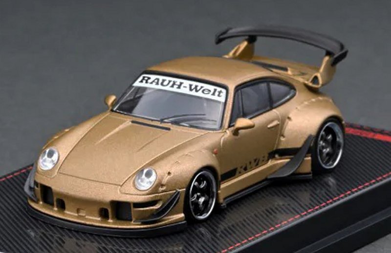 【ignition model】Porsche RWB993 MatteGold 1/64 Ignition Model IG Porsche 911 993 RWB (Matte Gold) Car