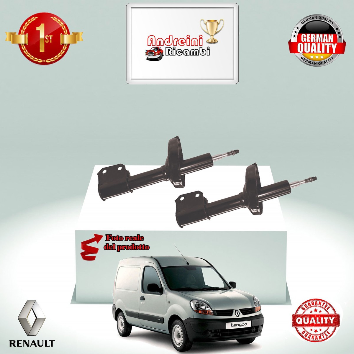 Ammortizzatori Anteriori Frankberg Per Renault Kangoo E Kubistar - Gas, Compatibili Con OE 7700314022 - Foto 4