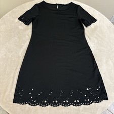 SHEIN   Womans CUT OUR DETAIL Black STRETCH Shift Dress Size Medium NEW!