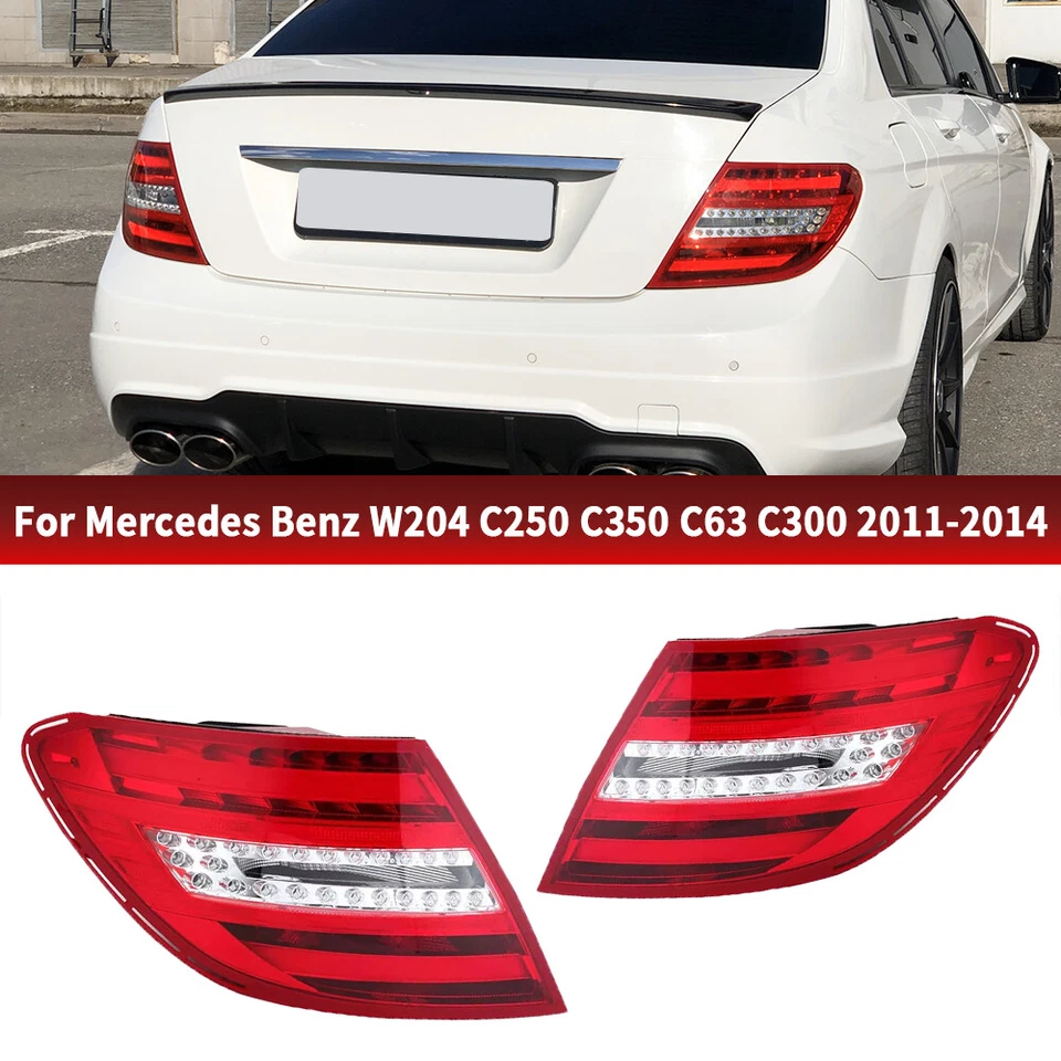 2 x LED REAR TAIL LIGHT BRAKE LAMP FOR MERCEDES BENZ C-CLASS W204 C350 C63 11-14 - Image 2 of 4