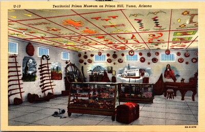 Yuma Arizona Territorial Prison Hill Museum Native American Old West Postcard 8J