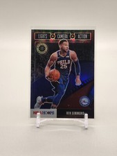 Ben Simmons 2019-20 Hoops Premium Stock #6 Lights Camera Action Purple Prizm