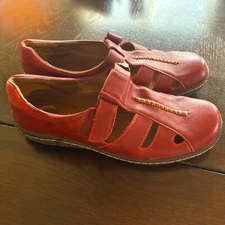 Naturalizer Marsen Leather Fisherman Sandals Size 6 Red