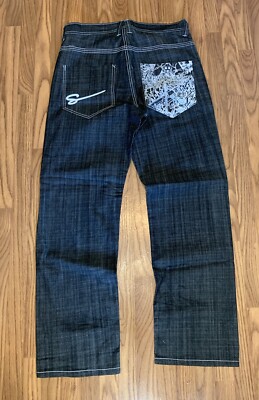 Vintage Y2k Shady Ltd Baggy Jeans 34x34 Black Jason Mask Hockey