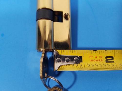 New Brass Lock Cylinder with Thumbturn, with 5 Pin Tumbler - Picture 8 of 12
