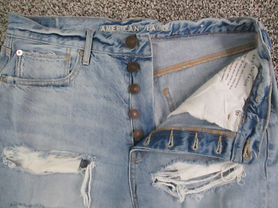 American Eagle Jeans Womens 8 Blue Denim 90s Boyfriend Retro High Rise 30x27