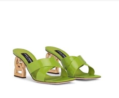 サンダル・ミュール Dolce&Gabbana DG LOGO HEELED SANDALS Dolce & Gabbana DG Logo Heel Crisscross Slide Sandals Mules