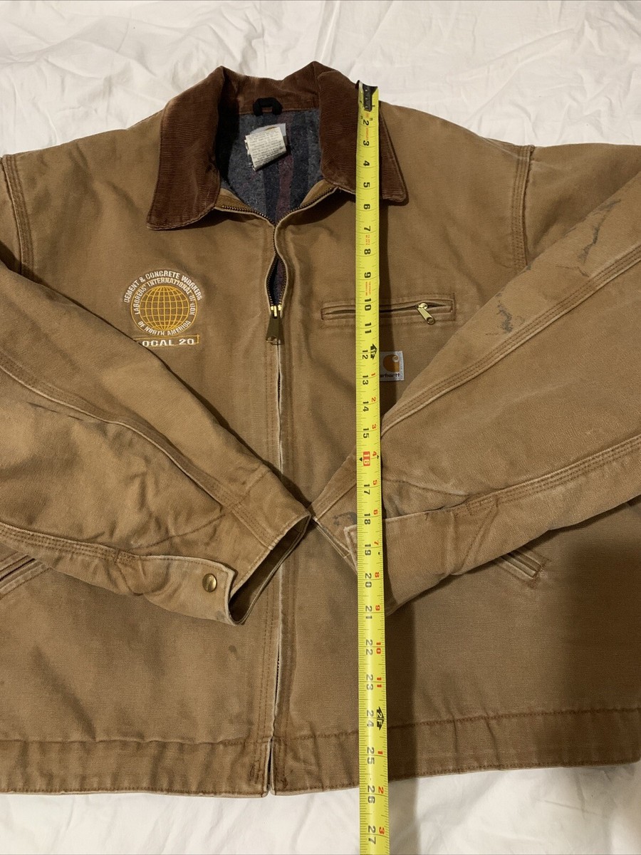 99 VTG Carhartt Detroit Jacket J01-Brn 54 Measurement USA 99 VTG Carhartt Detroit Jacket J01-Brn 54 Measurement USA