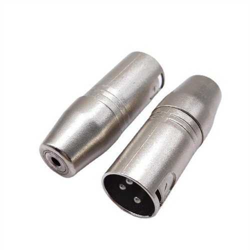 3-Pin XLR - 3.5mm Female Stereo Audio Connector Microphone Metal Adaptor Coupler - Picture 24 of 42
