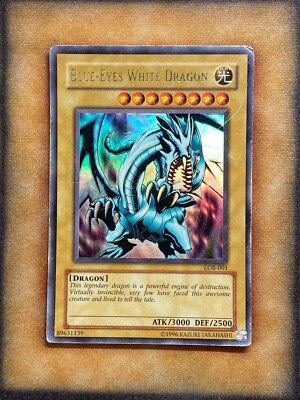 Yugioh Blue-Eyes White Dragon LOB-001 Ultra Rare MP | eBay