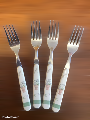 Pfaltzgraff Blumengarten Stauden Edelstahl Besteck Löffel Gabel Messer Rentner - Bild 16 von 29