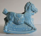 Rare Vintage McCoy USA Blue Rocking Planter Ride A Cock Horse