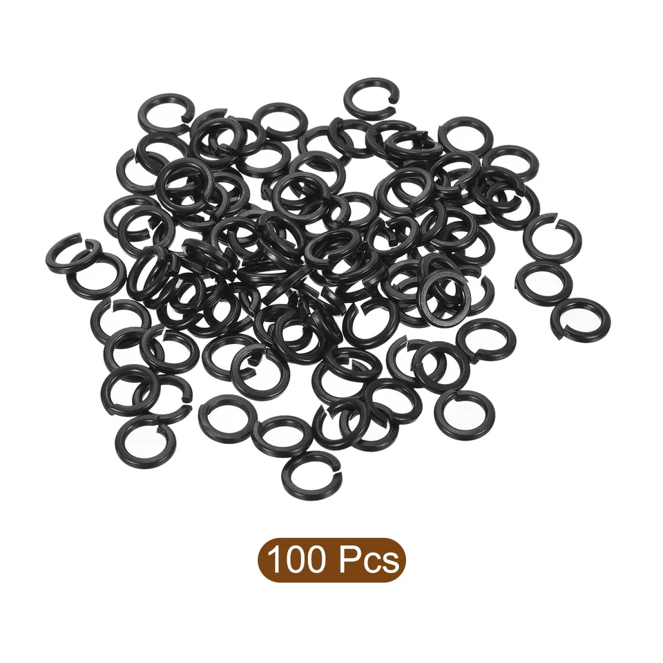Rondella elastica, M4 Rondella elastica in acciaio inossidabile 100 pezzi, nero - Immagine 3 di 4