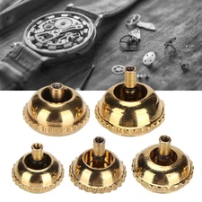 5pcs Portable Watch Crown Gold Steel Wrist Watch Repairing Accessory