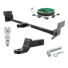 Curt RV Hitch Tow Package 2" Drop Ball Mount 2" Trailer Ball for 98-06 Wrangler