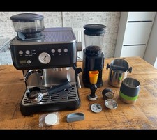 Solid Grind and Infuse Coffee Maker Machine with Milk Frother and Grinder Black
