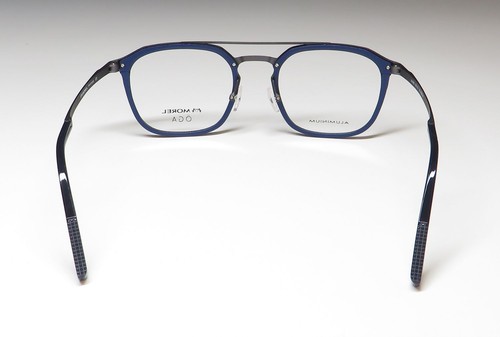 NEW OGA 10148O EYEGLASSES BG09 MENS FULL-RIM BLUE 52-21-145 ALUMINIUM OVAL - 第 5/8 張圖片