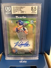 Topps 2016 Bowman Draft Pete Alonso CDA-PA Green Refractor /99 Auto BGS 8.5