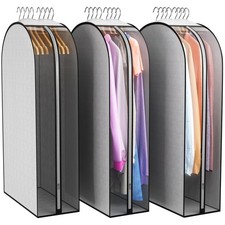 10 Gusseted Garment Bags for Hanging Clothes 40 Suit Bags for Open Closet S