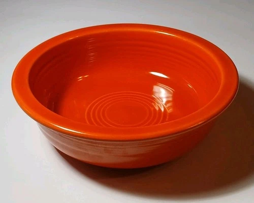 1936 Vintage RED ORANGE FIESTA BOWL RADIOACTIVE RED ORANGE GLAZE 5" FRUIT BOWL