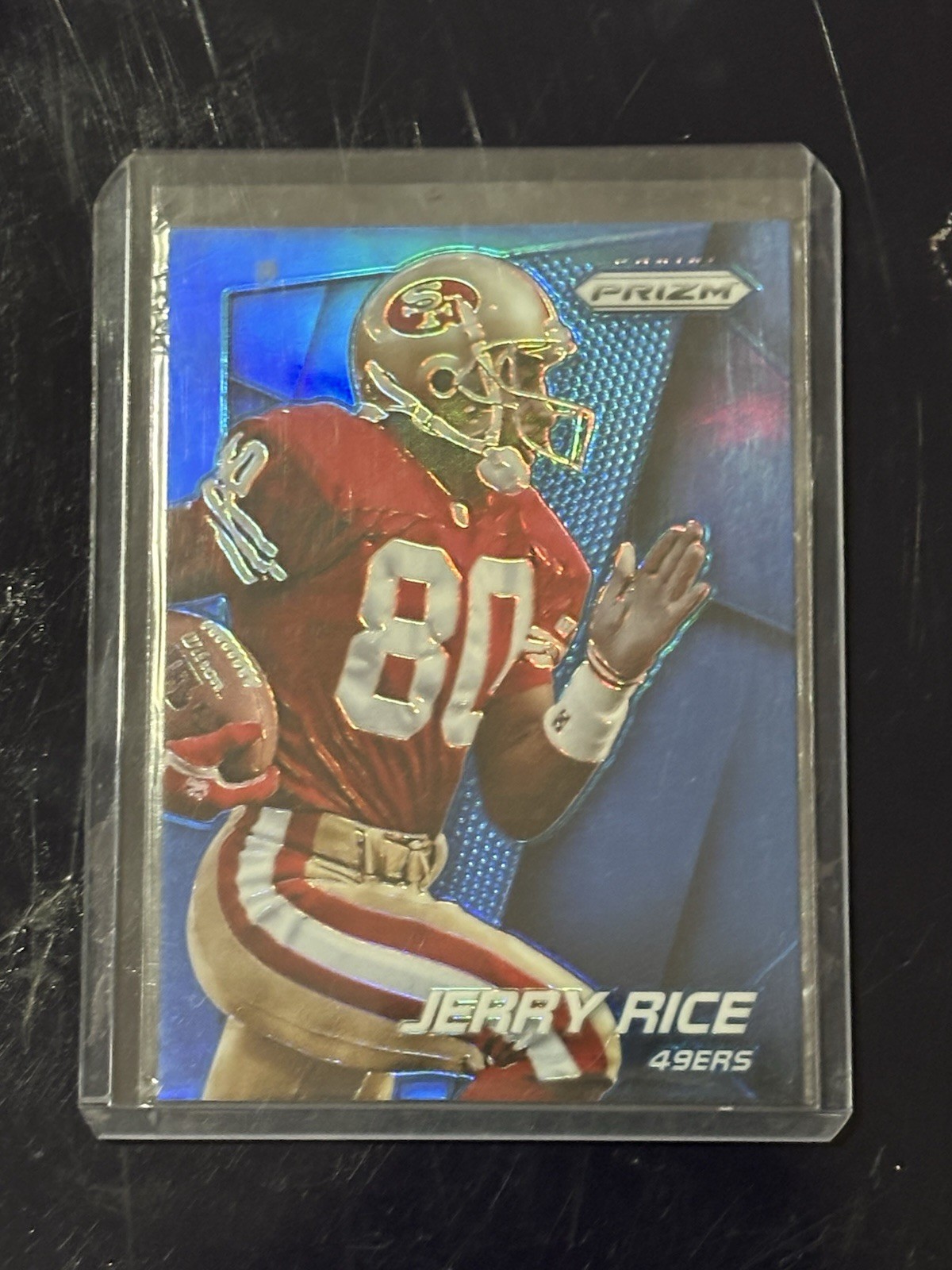 2014 Panini Prizm Jerry Rice #4 San Francisco 49ers Football Card Dark blue SSP