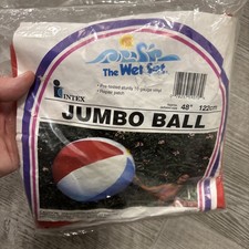 Vintage Brand New Unopened RARE Intex 59070 Jumbo 122 cm Beach Ball 48" 1990