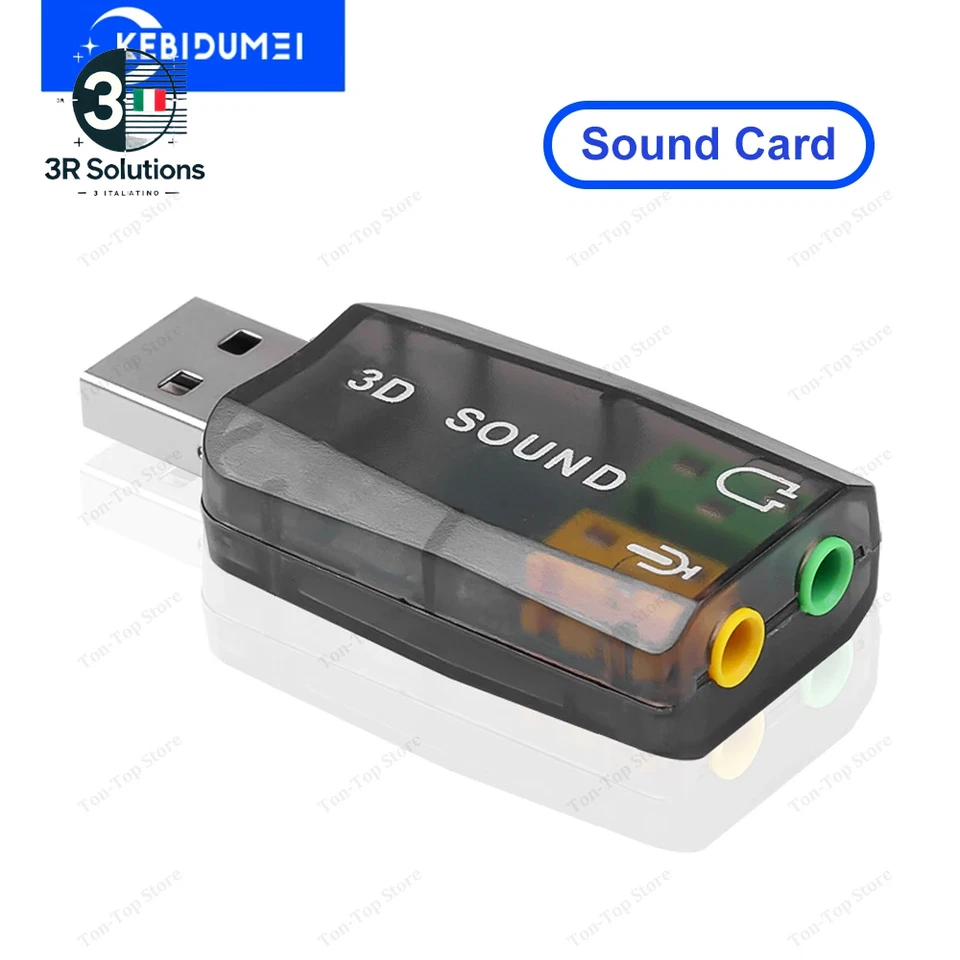Scheda Audio USB Esterna Mini Scheda Audio Interfaccia USB a 3,5 Mm Adattatore A - Immagine 2 di 4