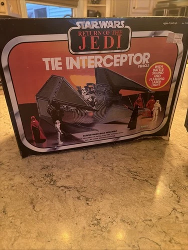 STAR WARS RETURN OF THE JEDI TIE INTERCEPTOR VEHICLE W BOX And Instructions