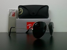 Classic Ray-Ban RB3025 G-15 Aviator Sunglasses Silver Never Worn