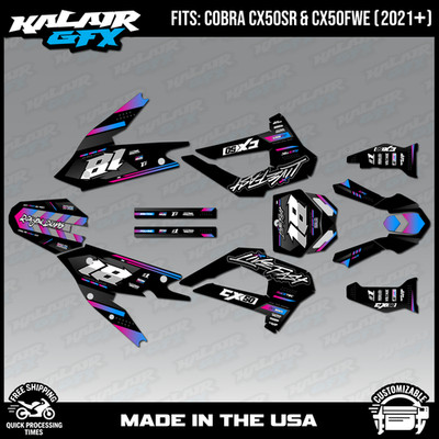 Graphics Kit for COBRA CX50SR CX50FWE 2021-2026 Rebel Series - Magenta