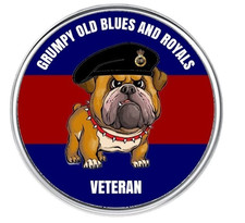 Blues and Royals Grumpy old Veteran Military Army lapel pin badge 27mm