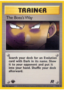 Pokémon - Wie der Boss (TR 73) - Team Rocket - EXC - DE - 1st