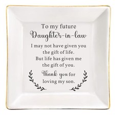 To My Future Daughter in Law Gifts, Daughter in Law Ceramic Daughter in law