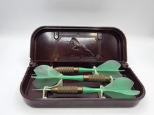 Vintage Unicorn Darts Of Distinction Darts Green Flights With Plastic Case