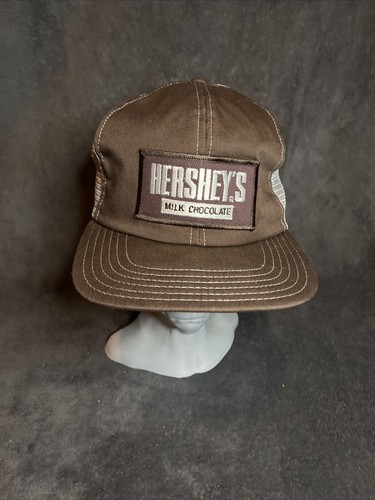 Vintage 90s Hershey's Milk Chocolate Hat Snapback Trucker USA Made Adjustable