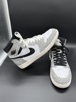 Nike Air Jordan 1 Mid White Black Grey Cement Muslin Tech - 46 EU - US 12 Travis