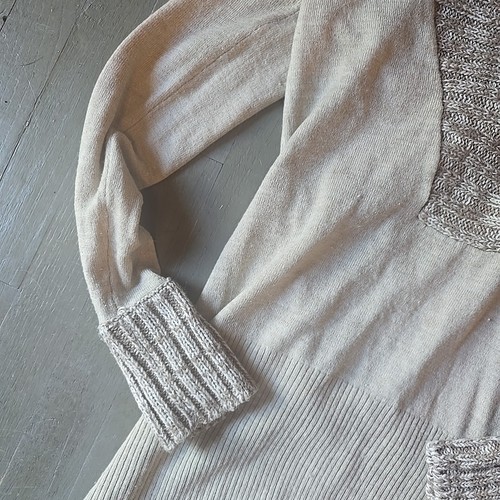 Maglione donna Say What beige in maglia con bottoni davanti taglia media. H - Foto 2 di 8