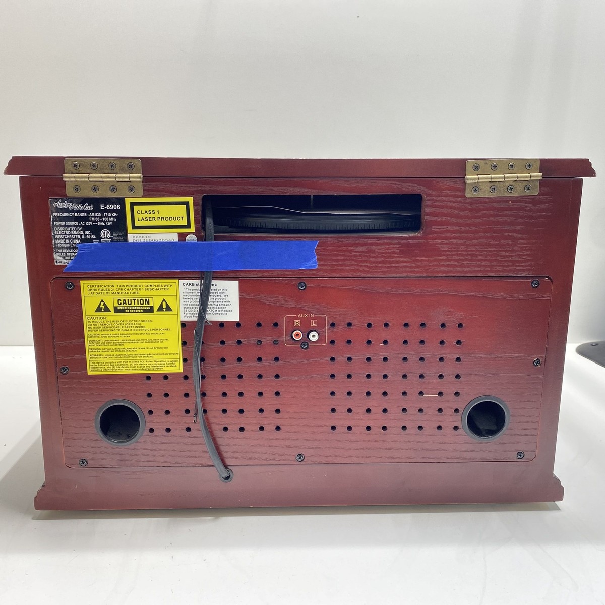 Anders Nicholson Red Gold Wood CD Recorder FM AM Radio Cassette