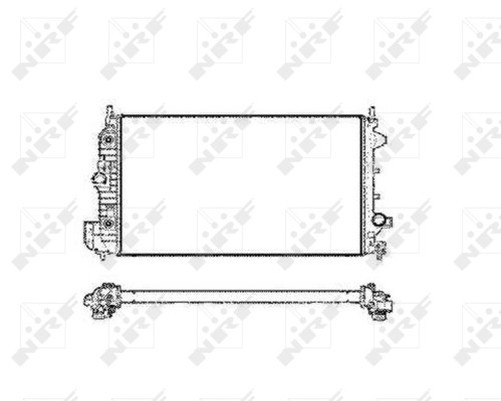 NRF 58205 KüHler, Motor KüHlung FüR Fiat, Opel, Saab, Vauxhall-image