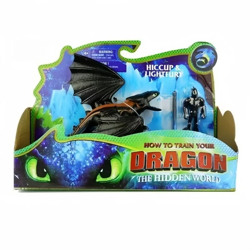 Figura de acción original Toothless Light Fury dibujos animados Cómo entrenar a tu dragón Foto 3 de 4