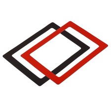 2 Pcs Magnetic Picture Frame PVC Magnets Holds Photo Red 6x8 Inch