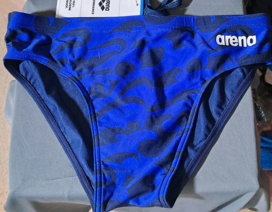 Arena Surf Up Swim Brief Men's Size 34, Team Navy,  new - Image 2 of 4