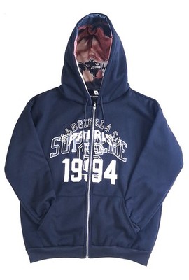 Supreme x MM6 Maison Margiela Zip Up Hooded Sweatshirt Black SS24