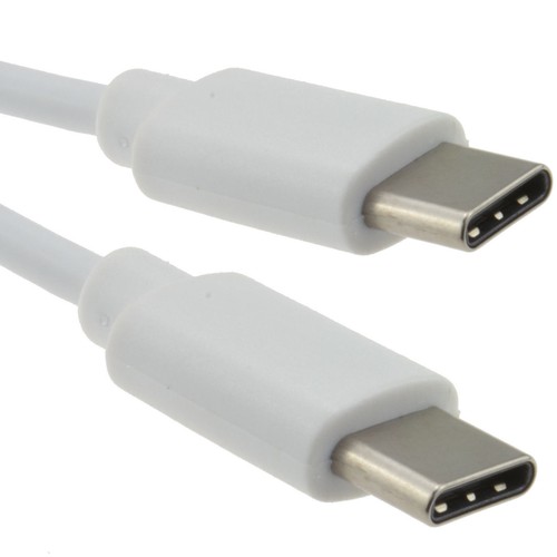 USB 2.0 Type C USB-C Male to Male Data Phone Charging Cable 0.5m/1m/2m/3m White - Afbeelding 1 van 5