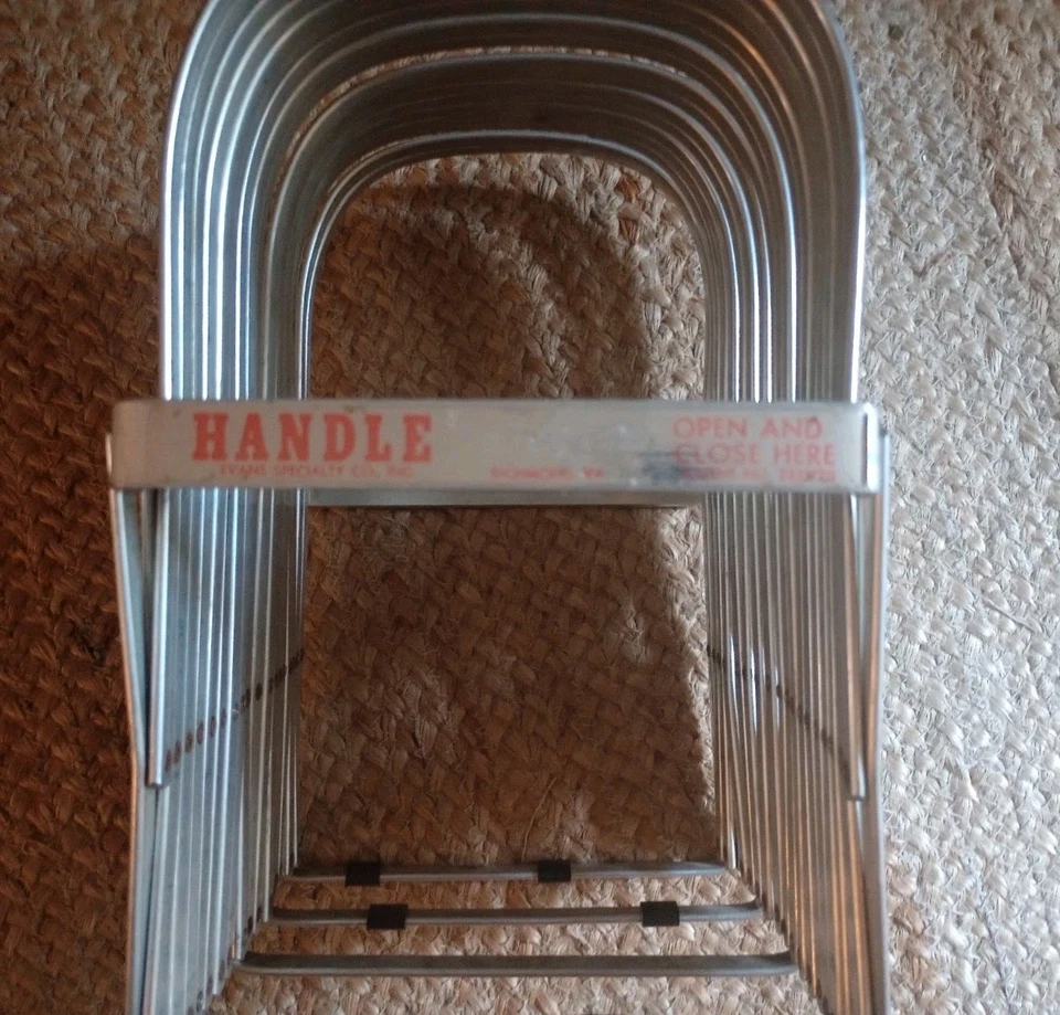Vintage Expanding File Holder, Magazine Rack, Store Display, MCM, Aluminum Metal - Image 3 of 4