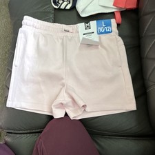 Members mark Girls Light Pink Jersey Sweat Shorts Size L 10/12 Pockets