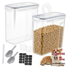 2 Pack Dog Food Storage Container Airtight - 5-7Lbs Pet Dog Cat Food Container