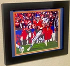 Bo Nix Autographed/Signed Denver Broncos 8x10 Photo~FRAMED-BAS Witnessed