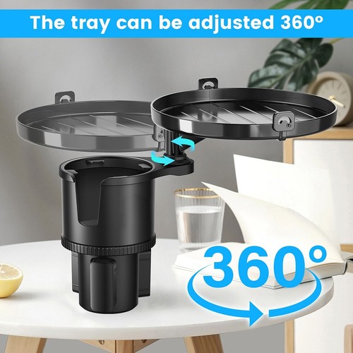 Car Food Detachable Tray Organizer Adjustable Drink Bottole Storage Cup Holder - Picture 5 of 10